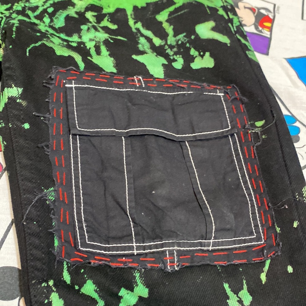 Patchwork Dyed Custom Jeans - image 2